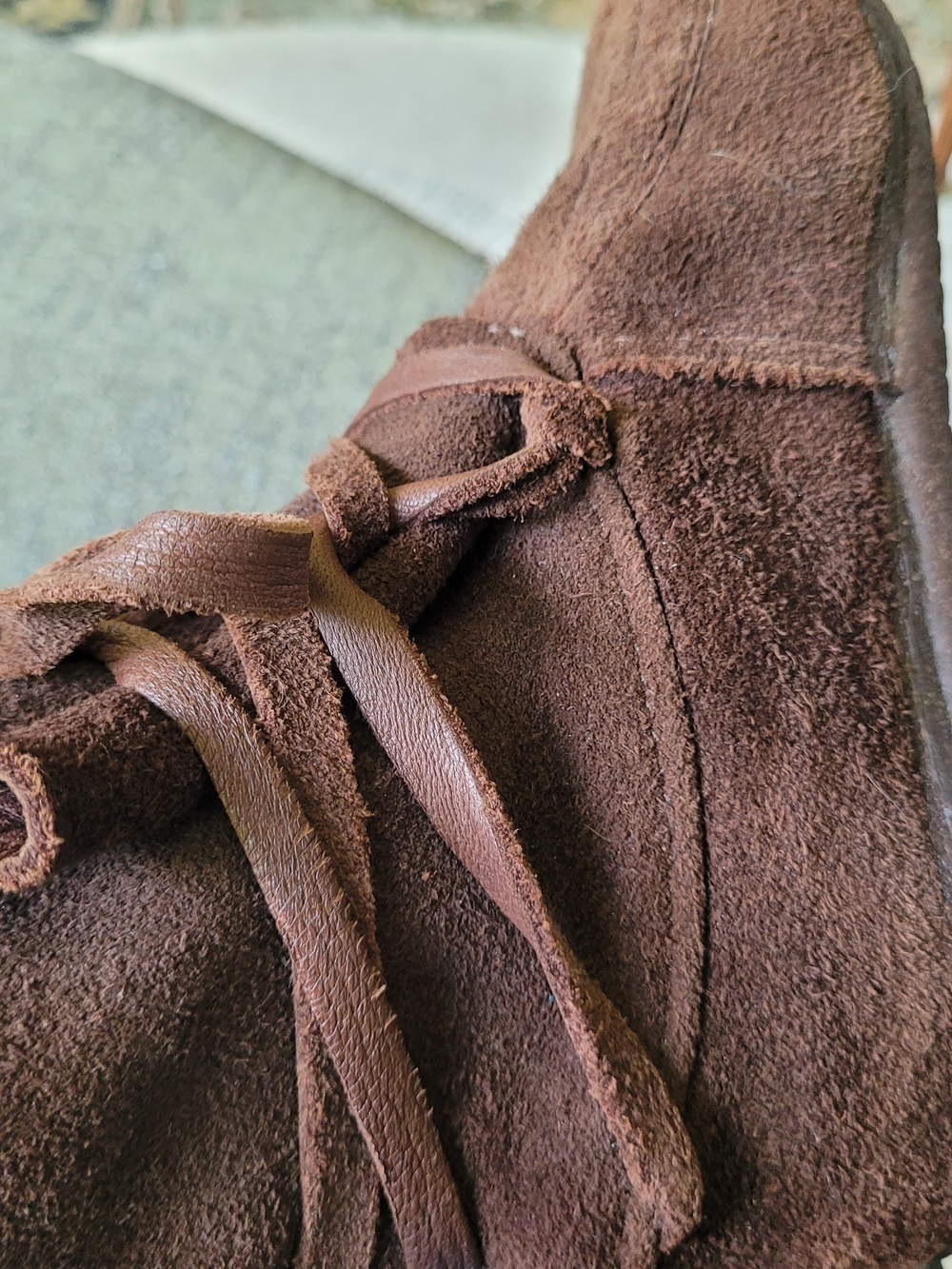 Brown Suede Lace-Up Ankle Shoe